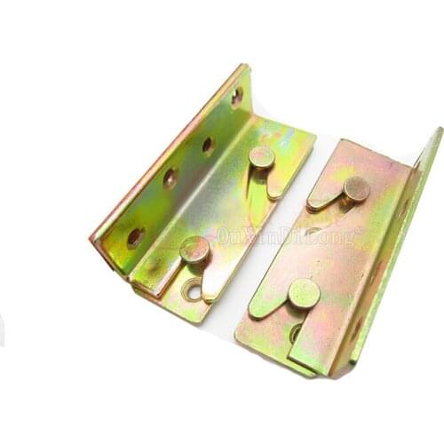 4PCS Furniture Bed Hinge Bed Connection Furniture Hardware Accessories Table Wardrobe Cabinet Fastener JF1842