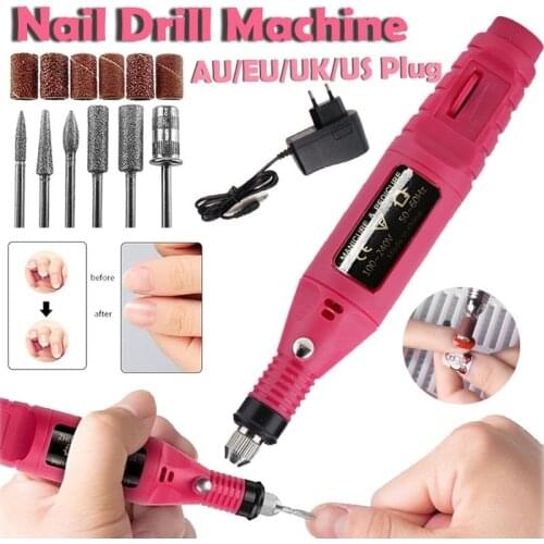 1 Set Professional Electric Nail Drill Machine Manicure Machine Pedicure Drill Set Ceramic Nail File Nail Drill Equipment Tools