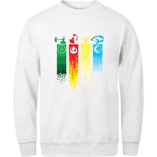 The Last Airbender Long Sleeve Hoodies Sweatshirts Men Printing New Arrival Clothes Harajuku Pullovers Black Moletom Masculino