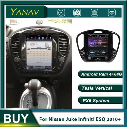 Android Car Radio Stereo Receiver For-Nissan Juke/Infiniti ESQ 2010+ Vertical Touch screen GPS navigation Multimedia MP3 Player