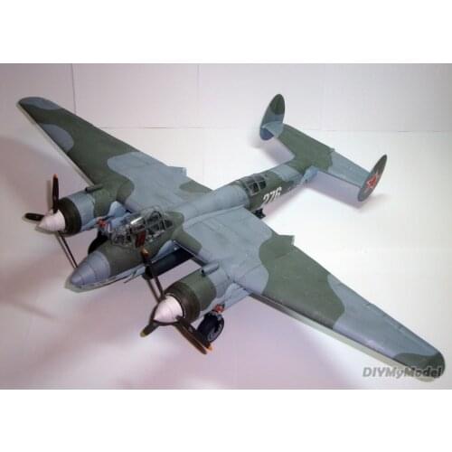 DIYMyModeI Soviet Union (Russia) tu-2m bomber DIY Handcraft Paper Model KIT Handmade Toy Puzzles Gift Movie props