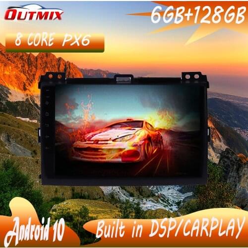 For Toyota Prado 2004-2009 Android10.0 Car DVD Player GPS Multimedia Auto Radio Car Navigator Stereo Receiver 128G Carplay dsp