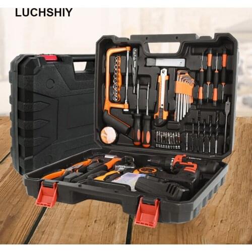 Electric Drill Cordless Machine Electric Screwdriver Battery Rechargeable Power Tool Combination Set Driver Screwdriver Wireless