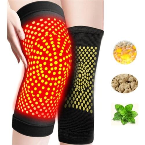 2pcs Self Heating Support Knee Pads Knee Brace Warm for Arthritis Joint Pain Relief and Injury Recovery Belt Knee Massager Foot