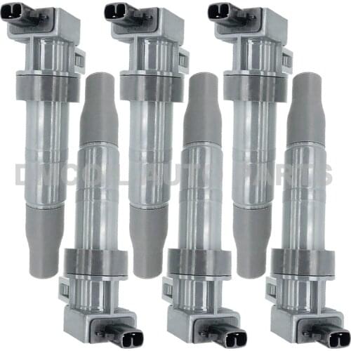 6 PCS IGNITION COIL FOR H-YUNDAI GENESIS SONATA V SANTA FE II KIA CARENS III SORENTO 2.0L 2.4L 3.3L 3.8L V6 (2005-) 27301-3C000
