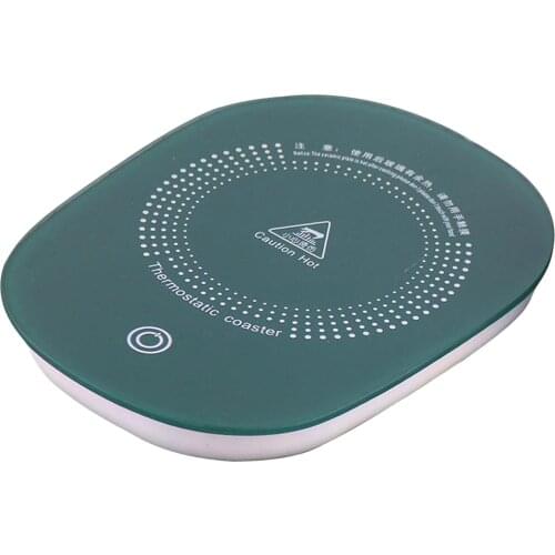 Coffee Mug Cup Warmer for Home Office Milk Tea Water Toughened Glass Electric Heating Warmer Cup Pad