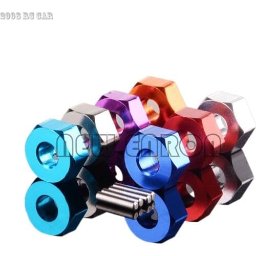 4Pc Aluminum 12mm Wheel Hex Hub & PIN 5MM Thickness For RC Axial Crawler Car Rock Yeti AX90026 NEW ENRON1:10