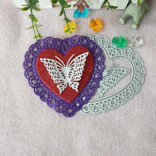Lace Heart Butterfly craft die metal cutting die scrapbook stamp carving paper card stamping die new DIY die