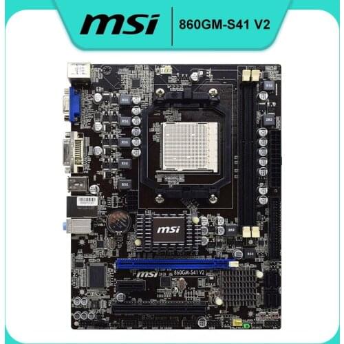 MSI 860GM-S41 V2 AMD 780L Original Motherboard Socket AM3 DDR3 8GB PCI-E 2.0 USB2.0 Micro ATX Desktop used Motherboard