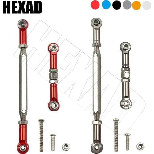 1 Set Metal Adjustable Steering Linkage Servo Link Pull Rod Turnbuckle for MN D90 99S MN-90 FJ-45 1/12 RC Car Crawler Dropship