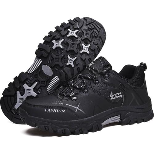 Men Casual Sport Sneakers Climbing Durable Waterproof Outdoor Trekking Hiking Slip on Shoes Male Large Size Lifestyle Footwear