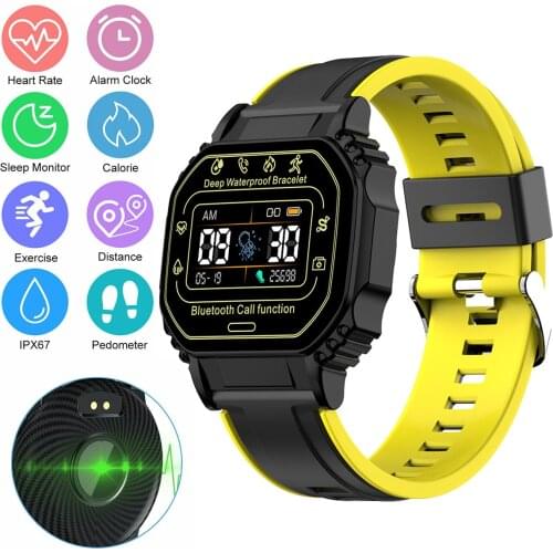 Men Smart Watch Call Reminder Heart Rate Blood Pressure Monitoring Multi-Sports Fitness Tracking Digital Watch for Android IOS
