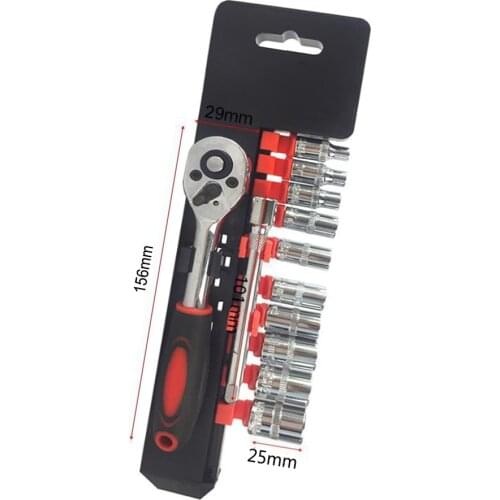 CR-V Ratchet Wrench 1/4" Wrench Tool Set Socket Sets Professional Repair Tools