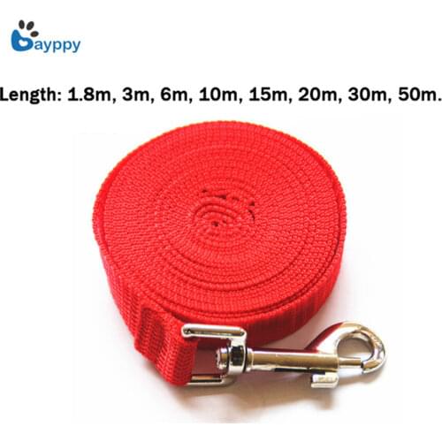 Nylon Dog Leashes 5 Colors 1.8M 3M 6M 10M 20M 30M 50M Pet Walking Training Leash Puppy Cats Dogs Harness Collar Lead Strap Belt