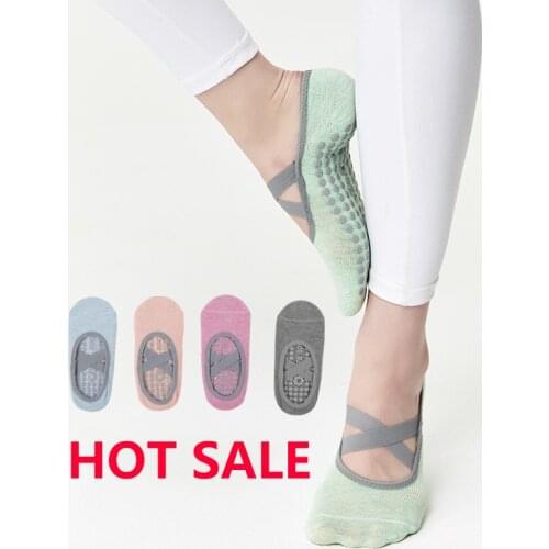 Sports Socks for Fitness Gym Women High Quality Pilates Socks Anti-Slip Breathable Backless Yoga Socks Ankle Ladies Ballet Dance