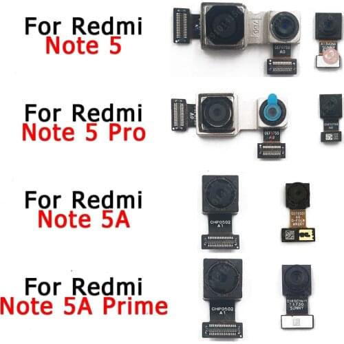 Original Rear Front Camera For Xiaomi Redmi Note 5A Prime 5 Pro Back Selfie Frontal Small Facing Camera Module Flex Spare Parts