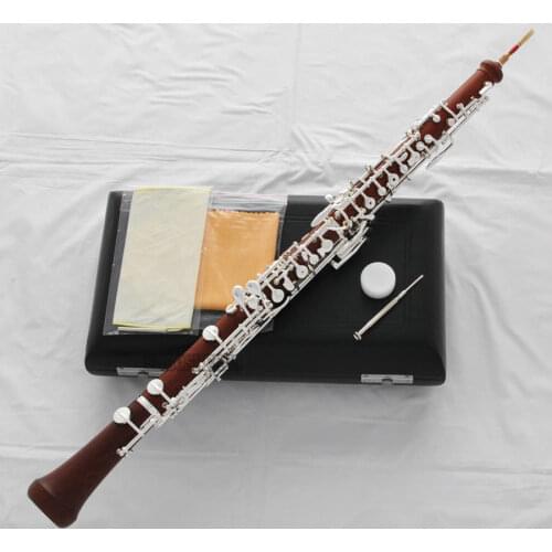 Professional Rose wooden Material Oboe Silver Plated C key Brand new Wood Case