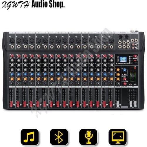 Professional 16 Channel Bluetooth Mixer USB Digital Effects DSP Microphone Sound Mixing Console For Stage Music Concert School