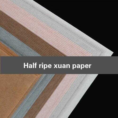 Imitation Tang Dunhuang Plain Calligraphy Rice Paper Handmade Batik Paper Four & Six Feet Antique Chinese Painting Works Paper