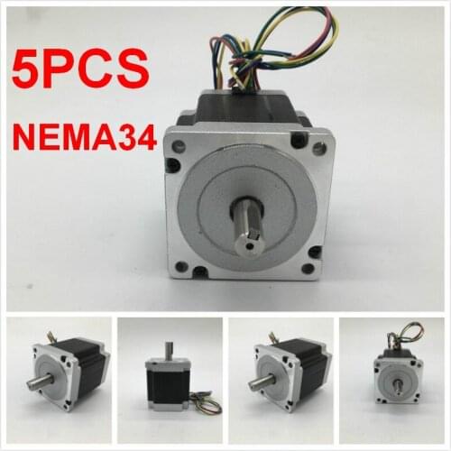 5PCS Stepper Motor Nema34 86*98mm 6A 6.5Nm 930Oz-in 2ph 4 Wires High Torque for CNC Router Lathe