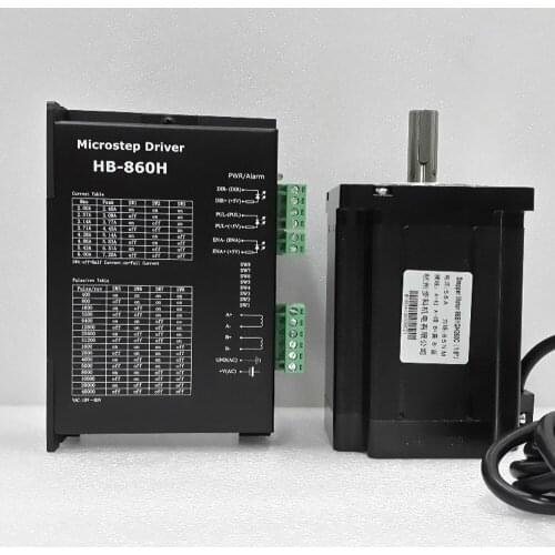 High Torque ToAuto 1.8 degree 5.6A 12Nm 86mm NEMA 34 Stepper Motor With Driver Kit HB-860H+86BYGH250D for CNC Engraving Machine