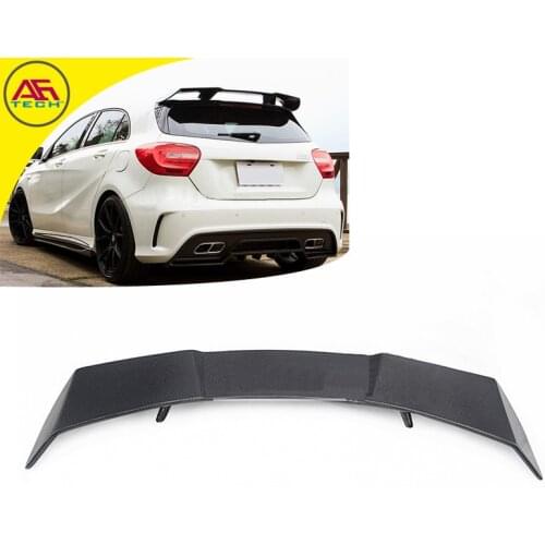 Carbon fiber back door shelter spoiler boot lip spoiler wing roof spoiler rear spoiler wing for Mercedes-Benz A class 2013 up