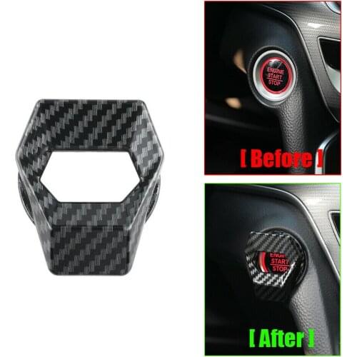 Universal Car Engine Start Stop Push Button Switch Cover Decorative Trim Sticker