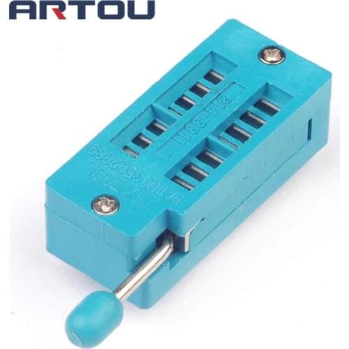 25PCS IC Test Universal ZIF Socket 14pin 14 pin DIP 2.54mm IC Socket pitch