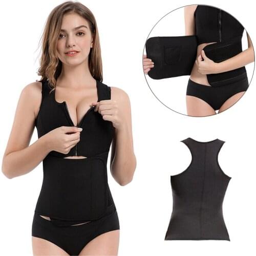 Waist trainer Women Slimming Vest Body Shaper Shirt For Weight Loss Neoprene Sweat Fat Burner Slimming Sheath Belly Women