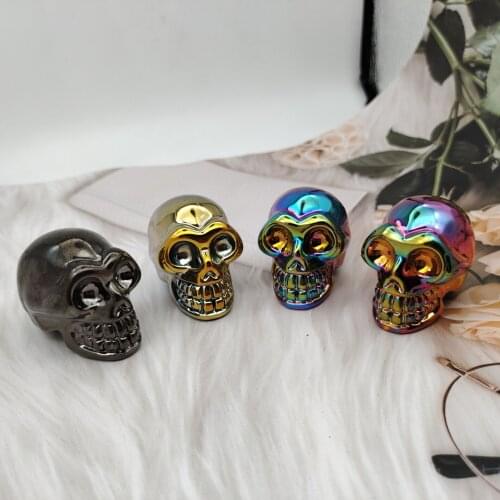 1pcs Crystal quartz mineral jewelry quartz crystal skull crystal carving home decoration Halloween and DIY decoration Gift