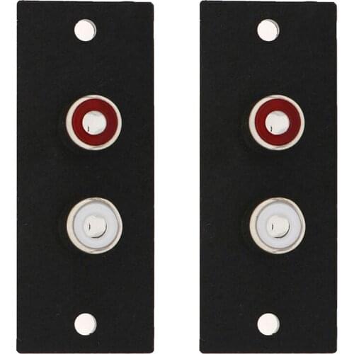 2pcs 2 Way Copper core RCA Terminal Wall Panel Plate Input Phono Chassis Socket Audio AV Adapter