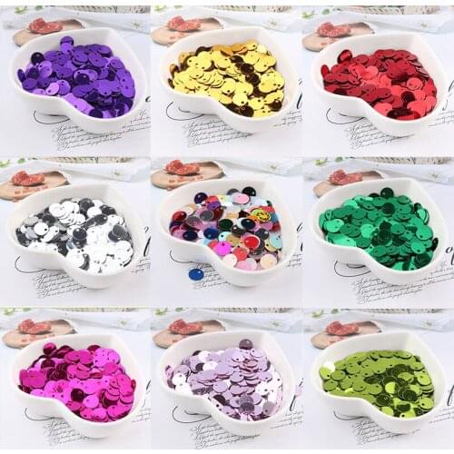 6.5mm 600PCS Sequins DIY Sewing Material Colorful Round Paillettes Nail Decoration Sewing Wedding Dress Accessories