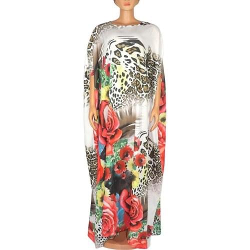 African Print Dashiki Dresses For Women Gown Africane Clothes Korean Linen Loose Big Swing Robe Party Maxi Long Dress Elegant