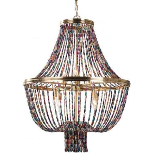 Agate beads chandeliers colorful lighting boho decorative living room chandelier kitchen loft hanging lights for nursery bedroom