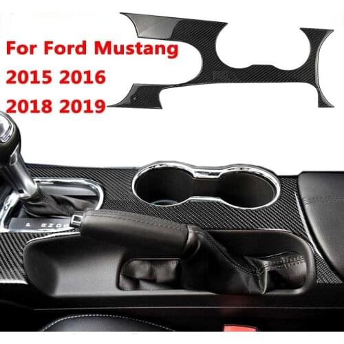Car Interior Center Console Gear Shift Panel Carbon Fiber Sticker Cover Trim Auto For Ford Mustang 2015 2016 2017 2018 2019 LHD