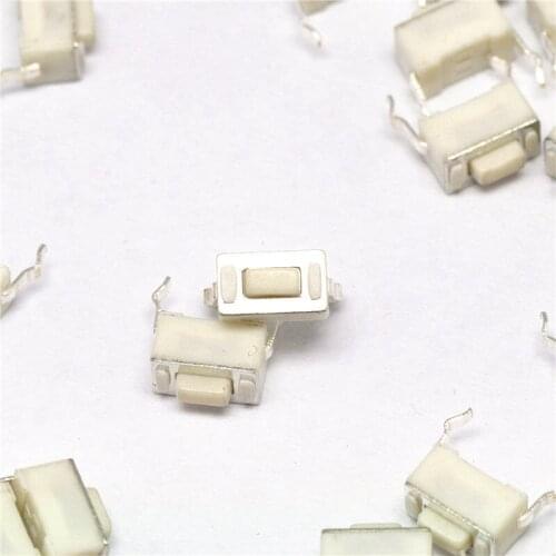 Free shipping 3 * 6 * 4.3MM touch switch vertical white pin 2 / imports micro switch ( 400 )