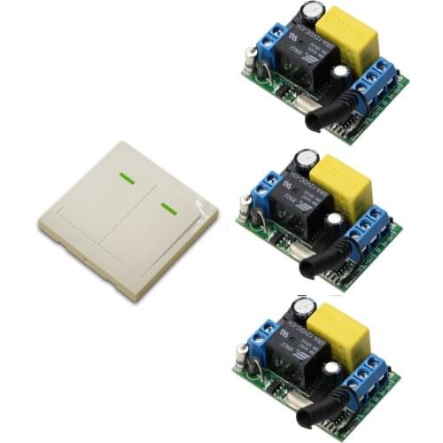 New AC220V 10A Wireless Remote Control Switch 1CH Receiver Relay Radio Controller Switch Wall Transmitter 315Mhz/433Mhz