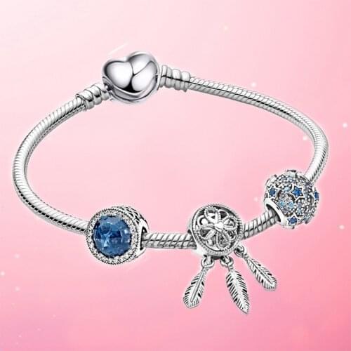 New release ‘’Dream Of The Stars’ Charm Bracelet Suitable For Women’s Jewelry, Snake Chain, Silver-plated Fine Bracelet Gift