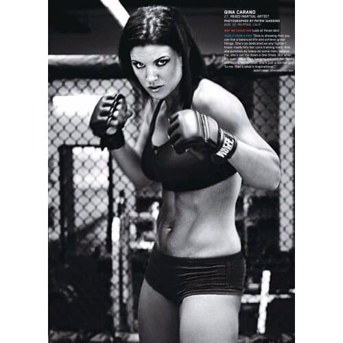 Home Decor Gina Joy Carano - Fitness Model-Silk Art Poster Wall Sicker Decoration Gift