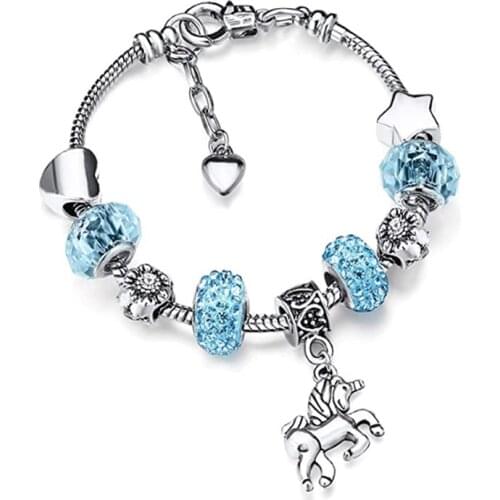 Europe and the United States hot sale rainbow colorful crystal bracelet for women handmade jewelry snake bone womens bracelet