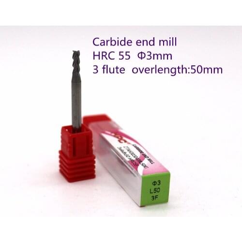 Router bit 3*4*50 of 3 flutes flat end mills carbide end milling tungsten knife CNC machine tools mills cutter