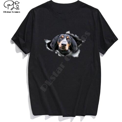 PLstar Cosmos T Shirt Fashion Brand summer funny dog printed t-shirt men for women shirts Hip hop tops black cotton tees style-4
