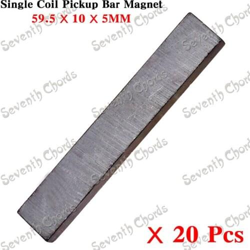 20 Pcs Bar Magnet for Electric Guitar Single Coil Pickup Producing / 59.5MM*10MM*5MM