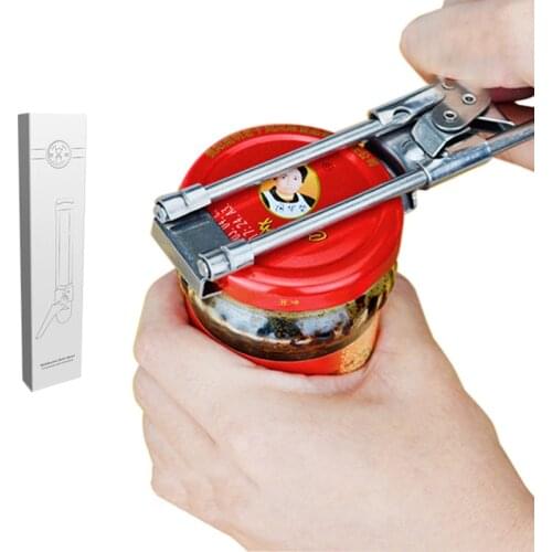 Multifunctional Bottle Opener Adjustable Can Opener Stainless Steel Manual Jar Lid Opener Gripper Kitchen Supplies