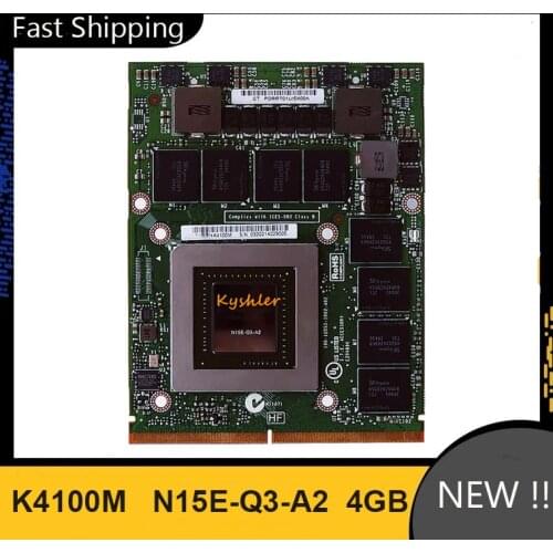 New K4100 K4100M Video Graphic Card N15E-Q3-A2 0WG3YY WG3YY For Laptop DELL Precision M6800 M6700 HP 8770W ZBOOK15 G1 G2