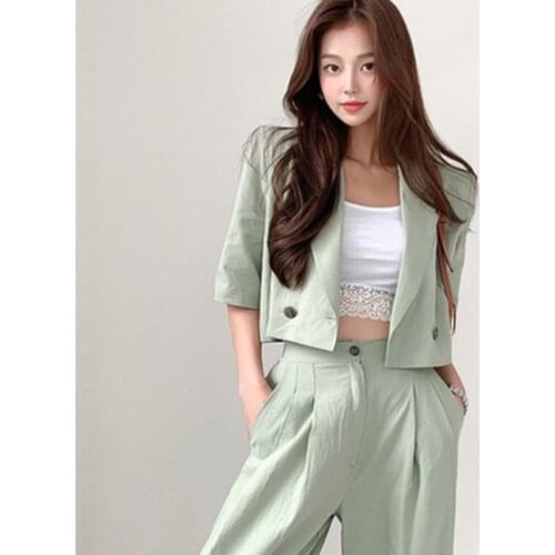 ZAWFL 2021 Fall Women OL Two Piece Set Female Suit Womens Business Irregular Slim Blazer Coat + Long Pant Ladies Suit