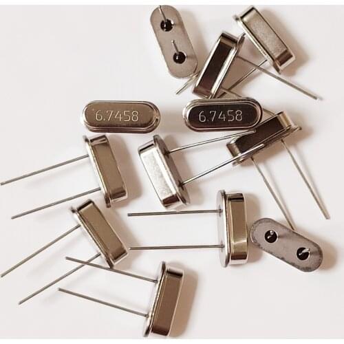 10pcs Passive-line crystal HC-49S 49S 2 feet 2P DIP-2 6.7458M 6.7458MHZ crystal