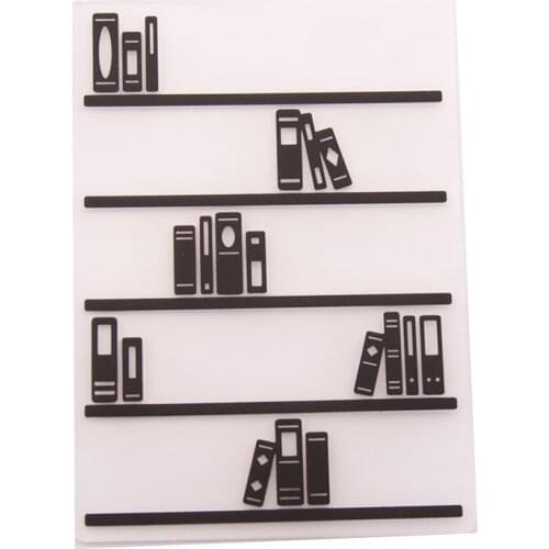 YINISE Plastic Embossing Folder For Scrapbook Stencils BOOK SHELF DIY Photo Album Cards Making Decoration Scrapbooking Tools