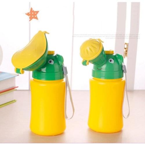 Portable Lovely Cartoon Baby Kids Urinal Outdoor Travel Car Toilet Potty Bottle