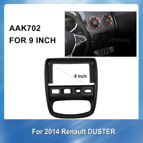 9'' Car radio Stereo Receiver Dash Panel For Renault DUSTER 2014 GPS Navigation Panel Mounting Dash Installation Frame Trim Kit
